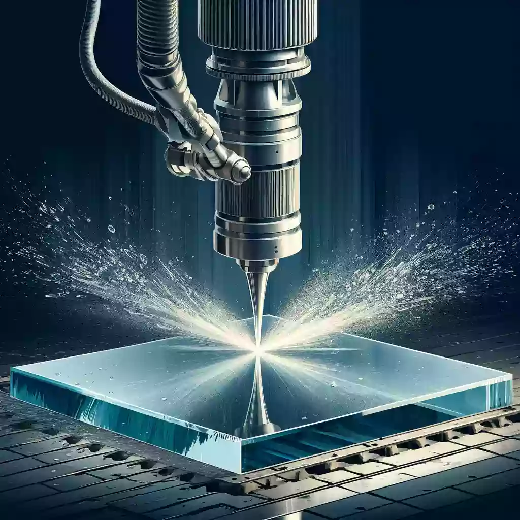 a picture of water jet cutting