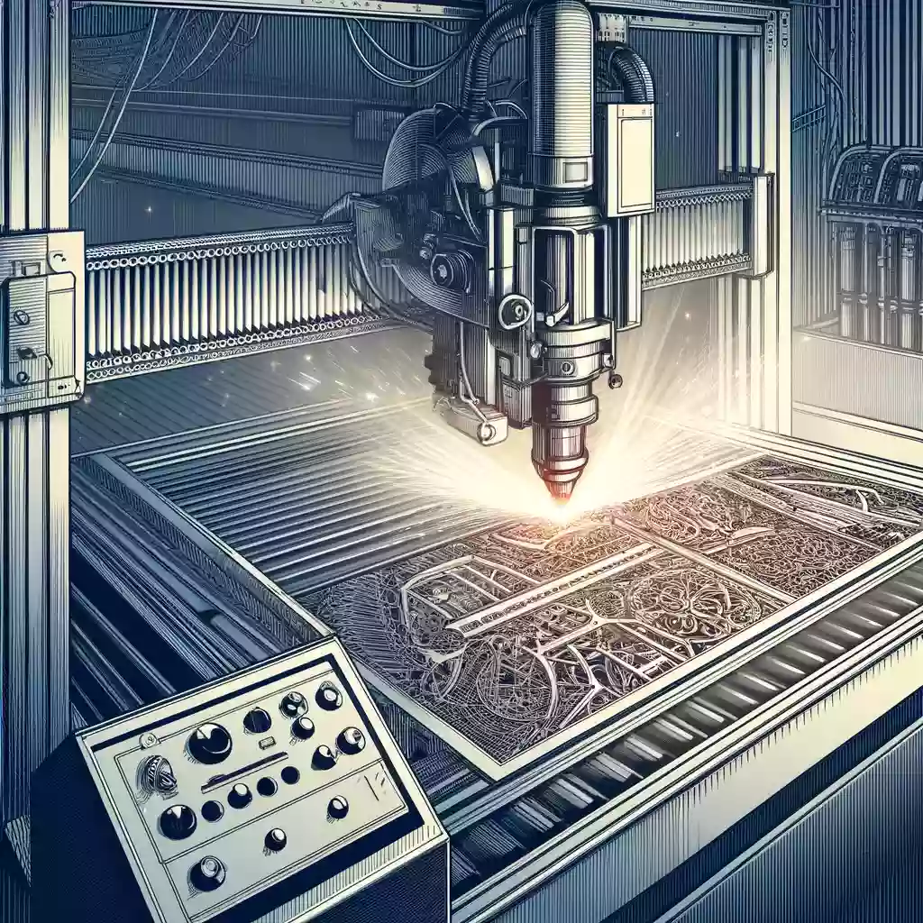 a picture of laser cutting machine