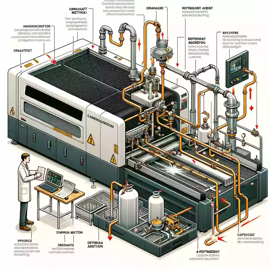 a picture of Drainage Method and Refrigerant Addition Method of Fiber Laser Cutting Machine