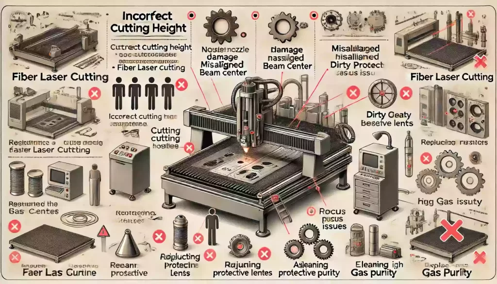 a picture of Potential Issues and Corresponding Solutions that May Arise During the Cutting Process